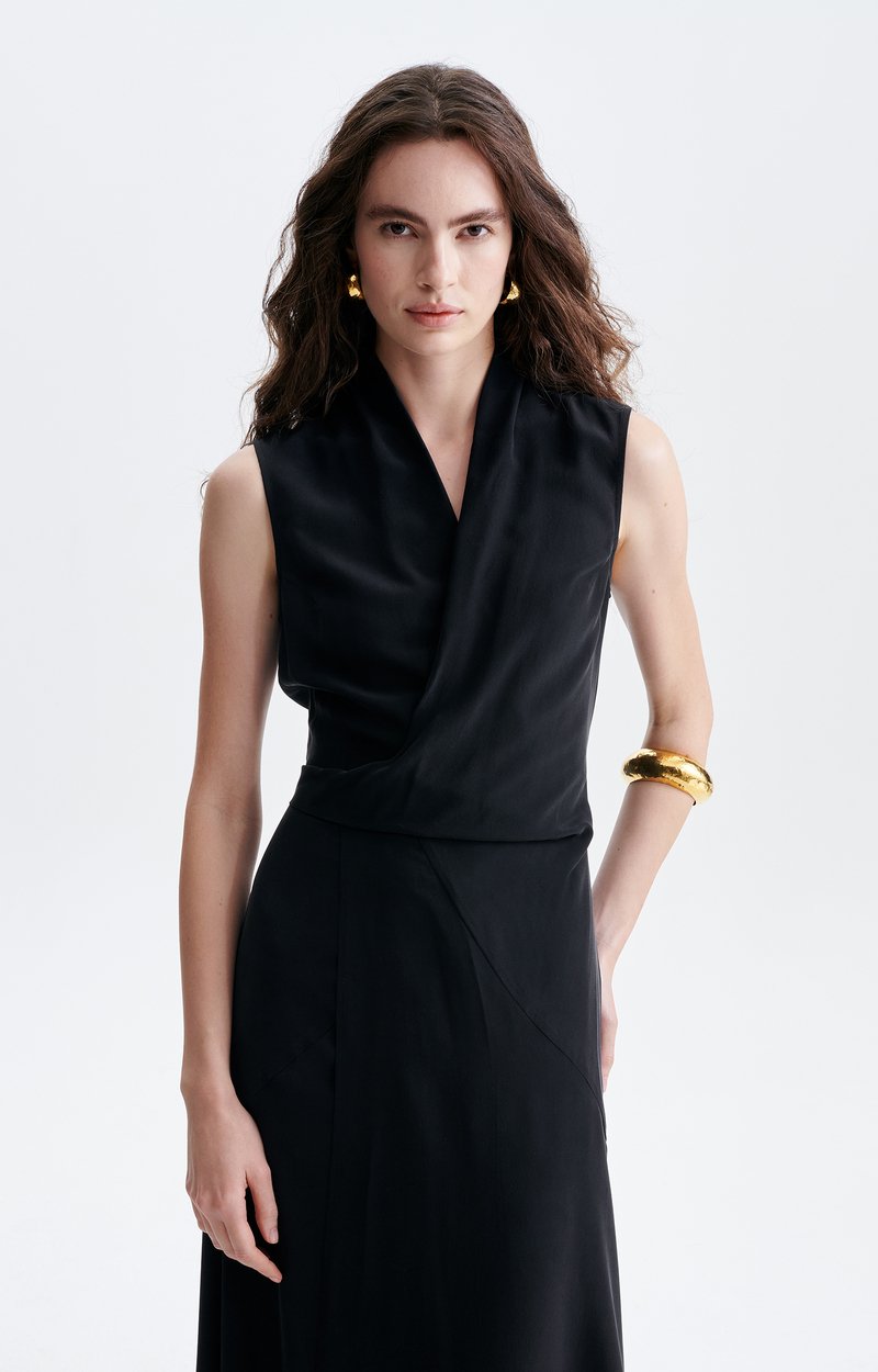 Faye Dress 100% Silk Black Vanessa Bruno