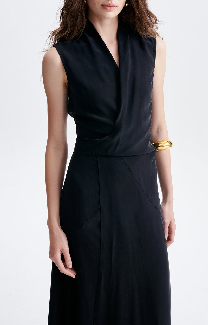 Faye Dress 100% Silk Black Vanessa Bruno