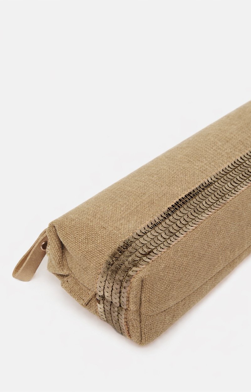 Linen Pencil Case Made of linen & sequins Mushroom Vanessa Bruno
