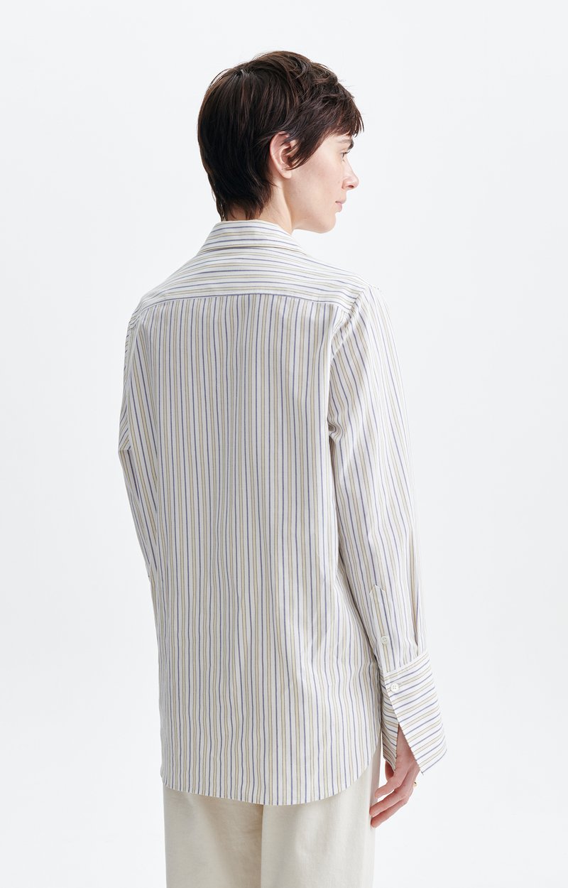 Esti Striped Shirt 100% cotton, multicolored stripes, oversized OFF-WHITE/BLUE Vanessa Bruno