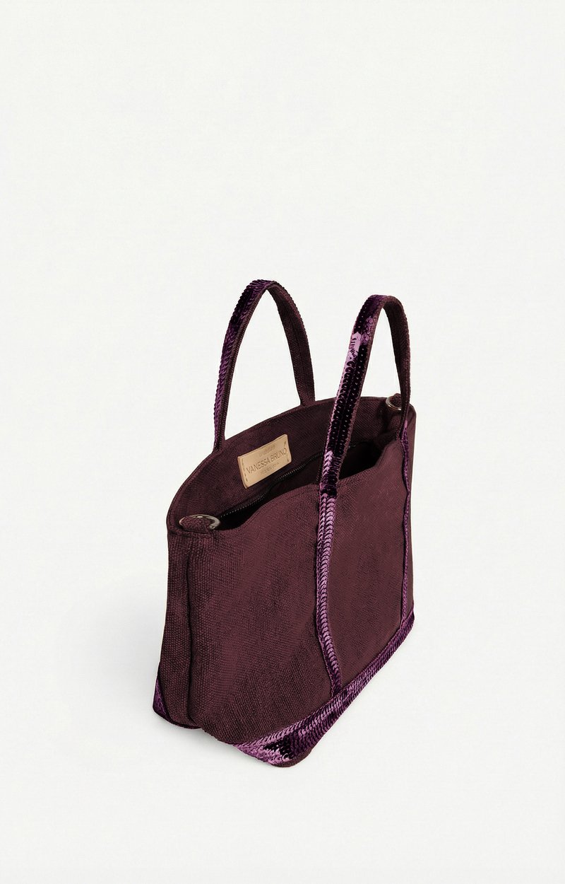 Linen XS Zipped Cabas Tote Made in France, Crossbody bag Aubergine Vanessa Bruno