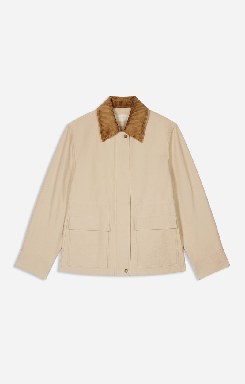 Hedy Crinkle Parka Crinkle cotton, corduroy collar Ficelle Vanessa Bruno