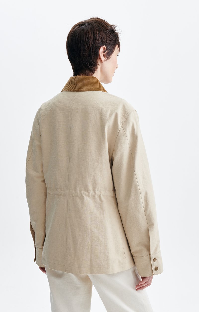 Hedy Crinkle Parka Crinkle cotton, corduroy collar Ficelle Vanessa Bruno
