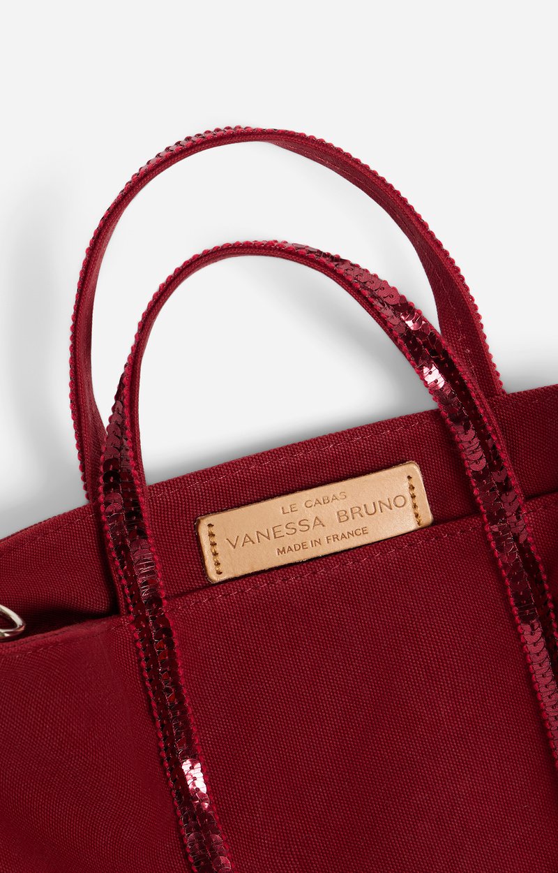 Canvas XS Zipped Cabas Tote In canvas & sequins Goji Vanessa Bruno