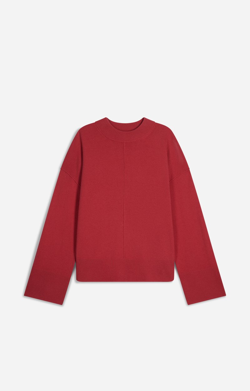 Hatis Sweater Round-neck sweater, centre-front seam RASPBERRY Vanessa Bruno
