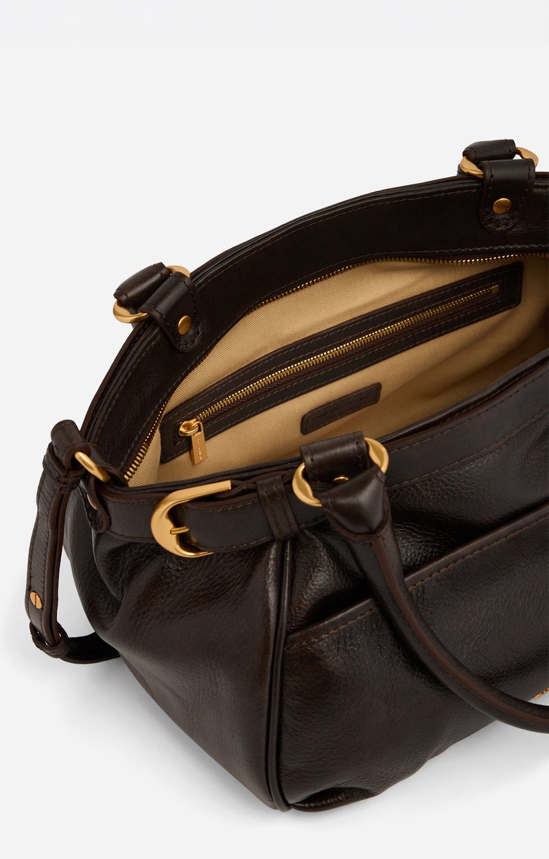 Small Leather Lune Bag Vintage-effect leather, limited edition COFFEE Vanessa Bruno