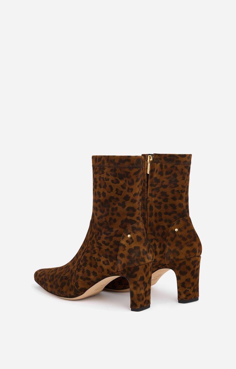 Soft Leopard-Print Ankle Boots Leopard-print smooth goatskin Fawn Vanessa Bruno