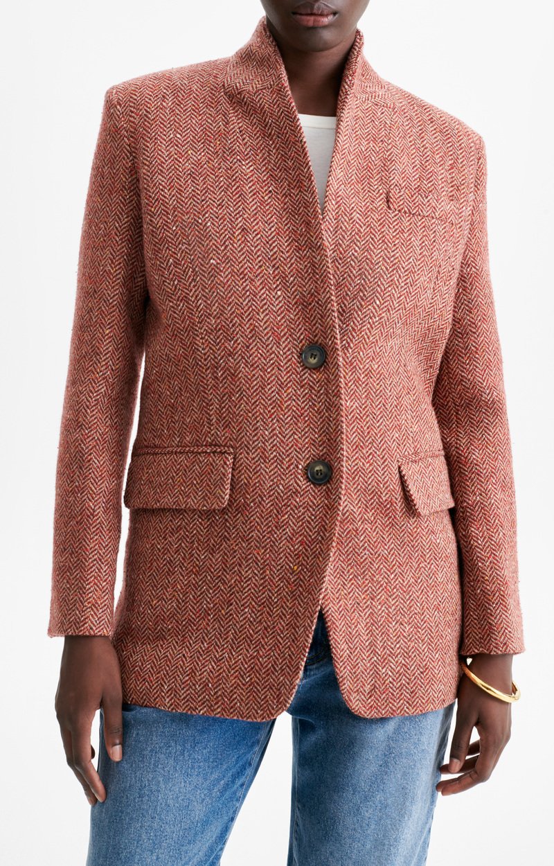 Jovanka Jacket Straight wool-blend jacket CHERRY/MULTICO Vanessa Bruno