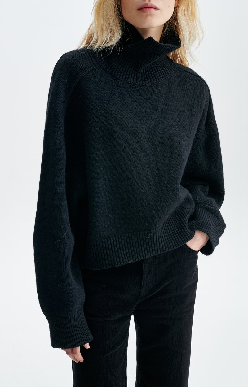 Ballerine Sweater Oversized roll-neck jumper in wool and yak Black Vanessa Bruno