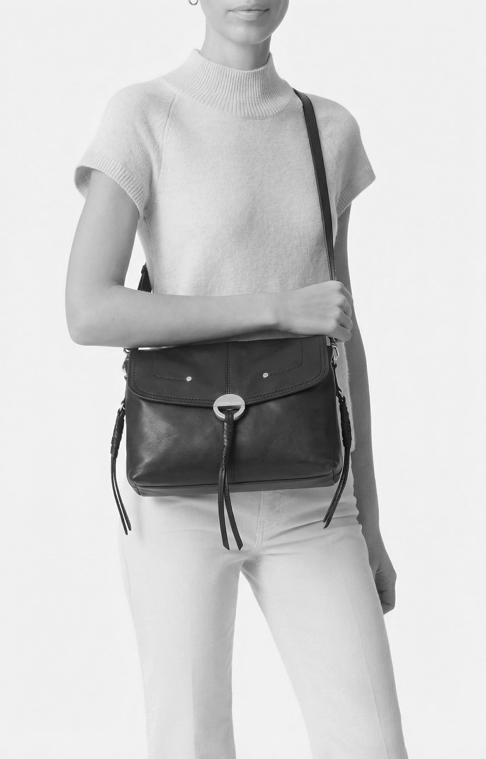 Large Leather Othilia Bag Goatskin crossbody bag, large size HAZELNUT Vanessa Bruno