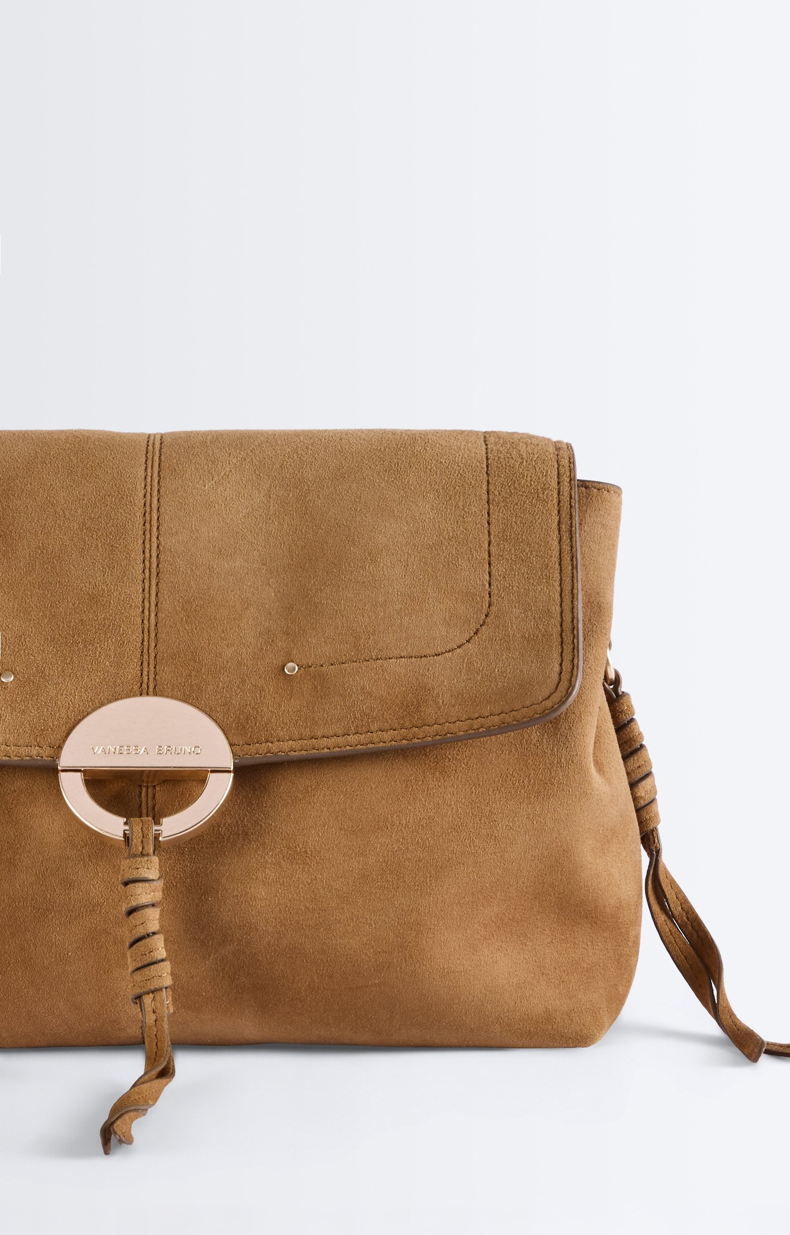 Large Leather Othilia Bag Goatskin crossbody bag, large size HAZELNUT Vanessa Bruno