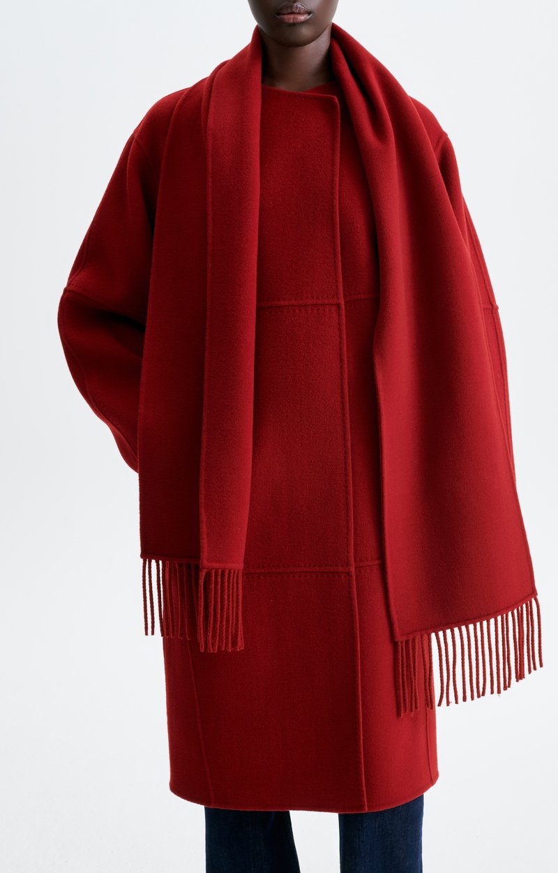 Helie Coat Double-face wool coat and scarf CHERRY Vanessa Bruno