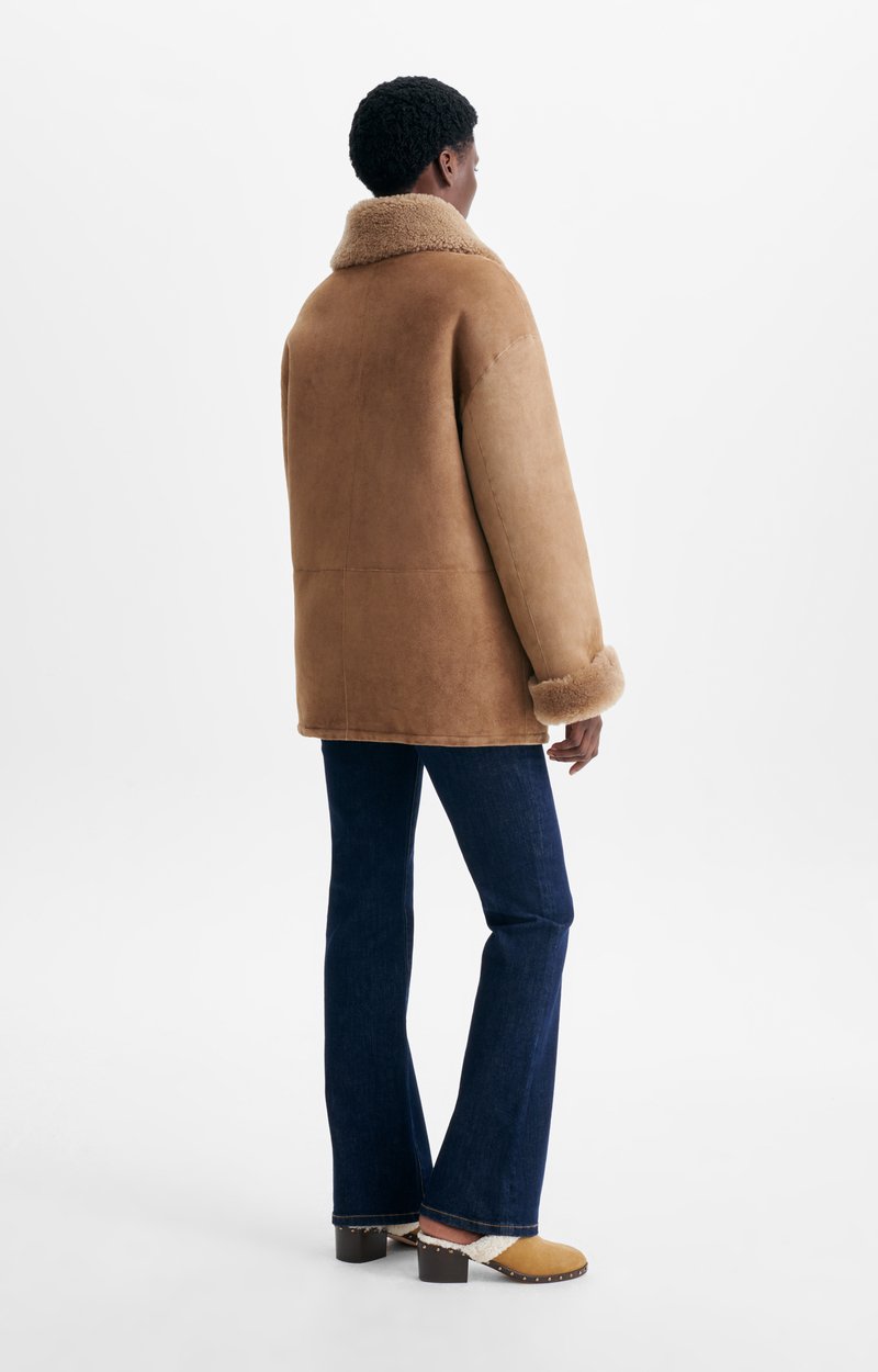 Harlan Jacket Shearling lamb jacket Camel Vanessa Bruno