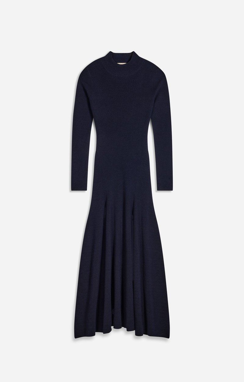 Stella Dress Long knit dress in wool and cotton Navy Blue Vanessa Bruno