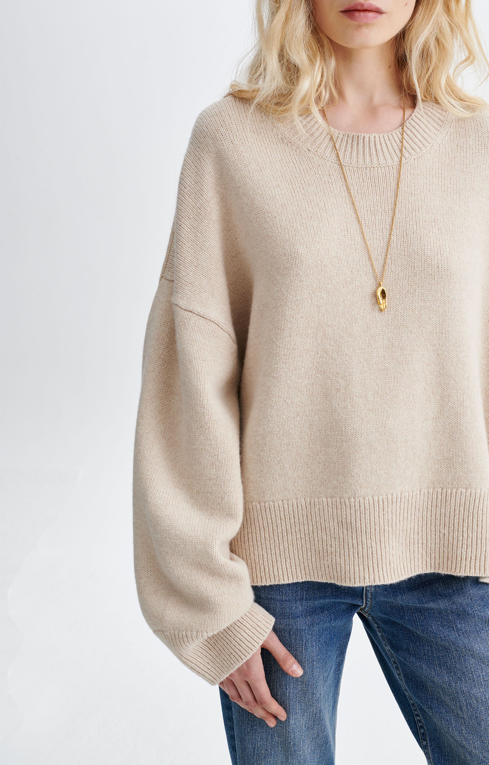 Hinde Sweater Merino-yak crew-neck jumper IVORY Vanessa Bruno