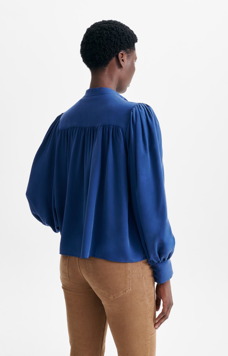 Helene Blouse Silk blouse with stand collar INK Vanessa Bruno