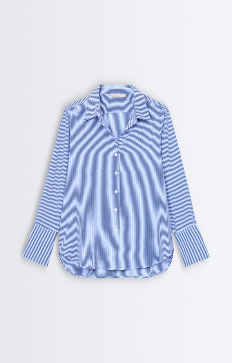 Esti Shirt, Striped viscose-blend shirt