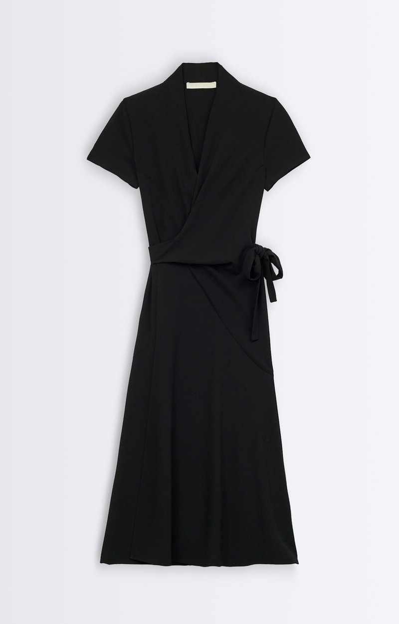 Halima Dress Long wrap dress in crepe Black Vanessa Bruno