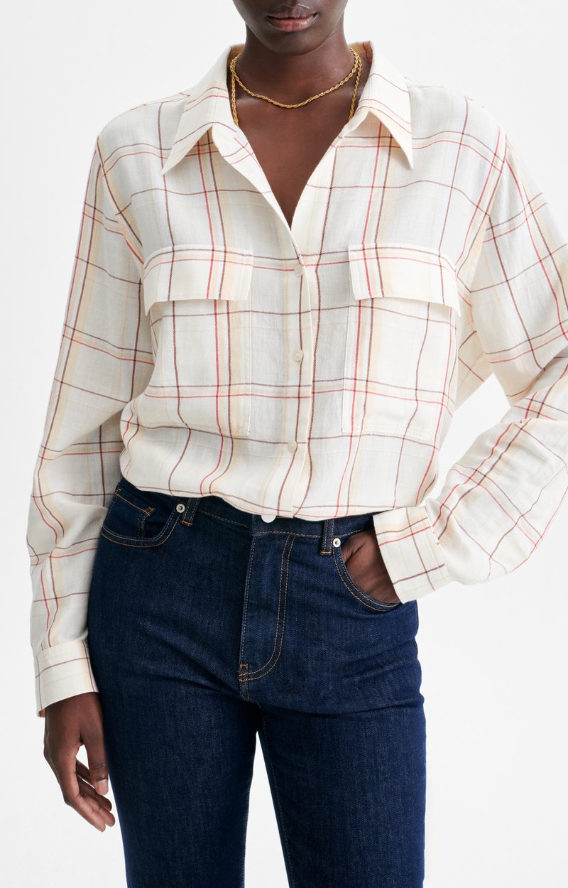 Demo Shirt Checked brushed cotton shirt ECRU Vanessa Bruno