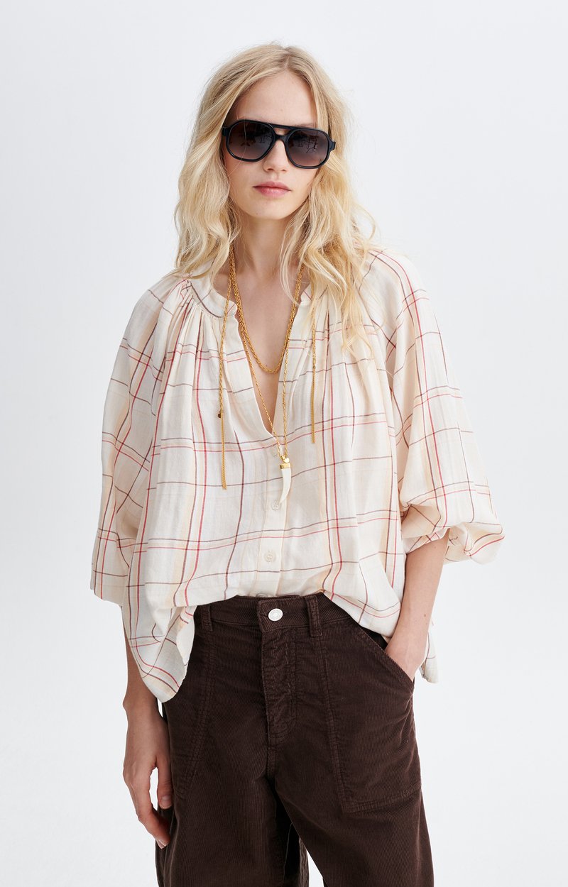 Edme Blouse, Cotton check blouse