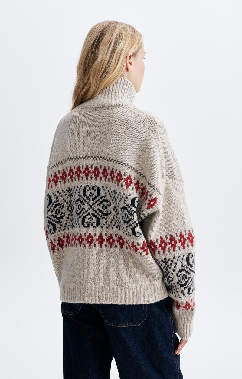 Huguette Sweater Jacquard high-neck jumper Oat Vanessa Bruno