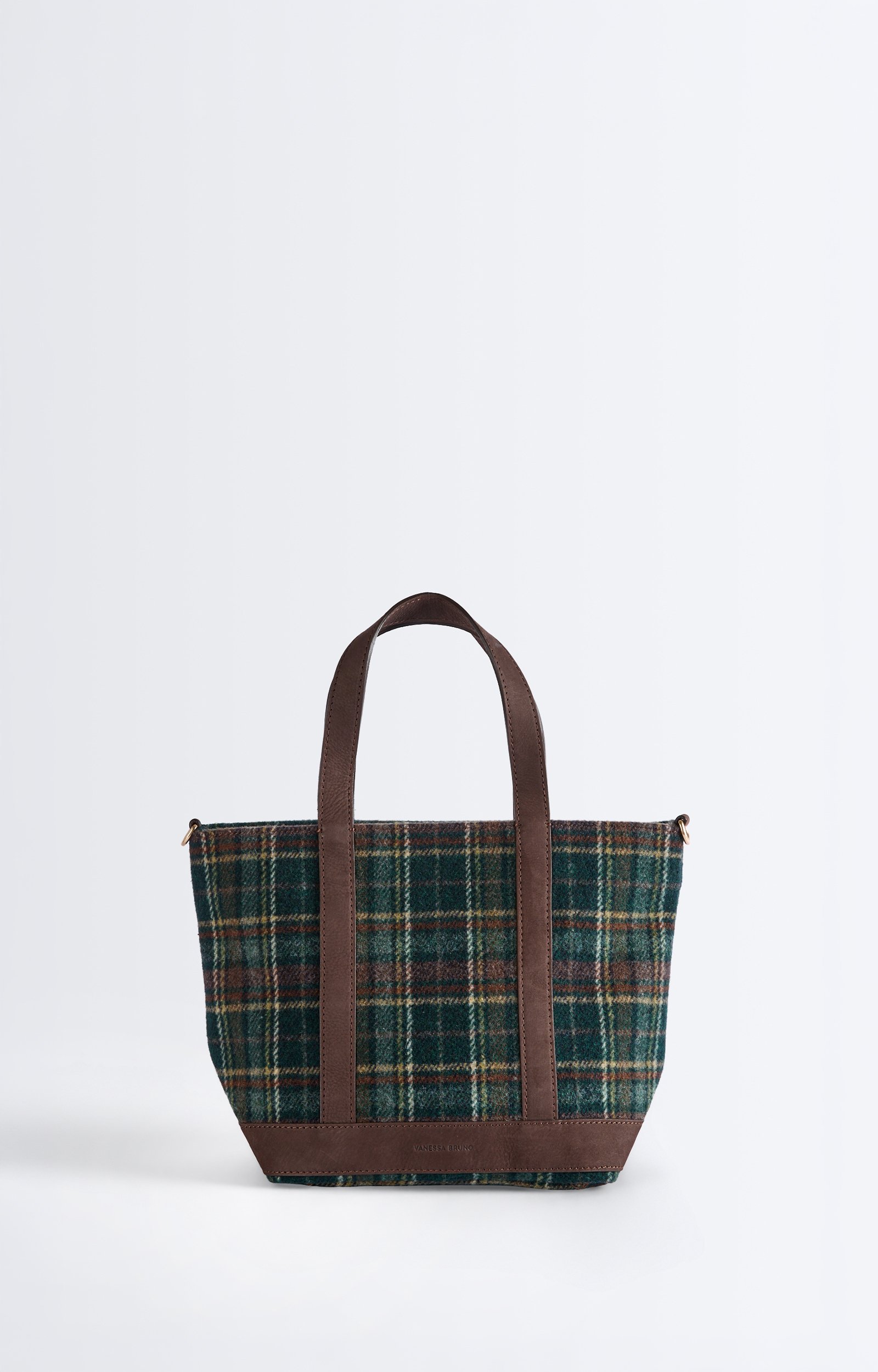Tartan S Zipped Cabas Tote Cabas in tartan fabric, removable strap Green Vanessa Bruno