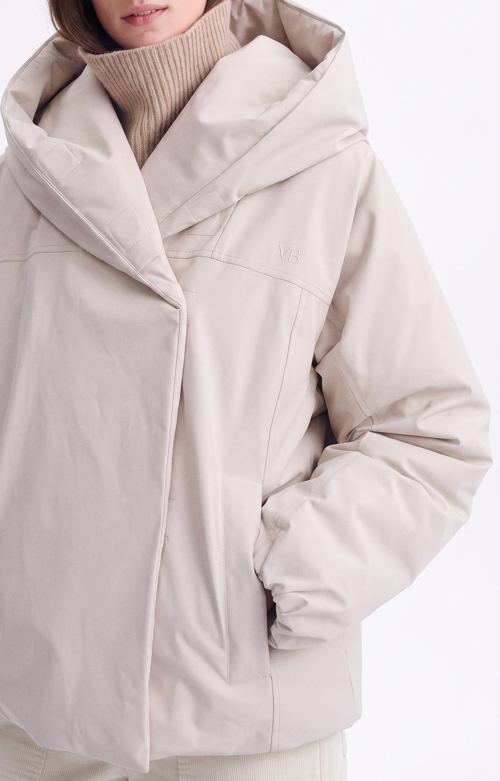 Dansk Padded Jacket Short puffer jacket, oversized hood PEARL Vanessa Bruno