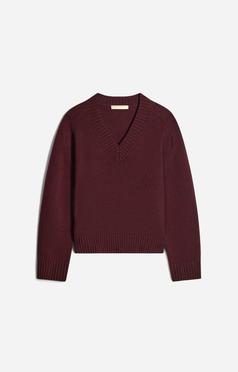 Fernanda Jumper Merino-yak V-neck jumper BURGUNDY Vanessa Bruno
