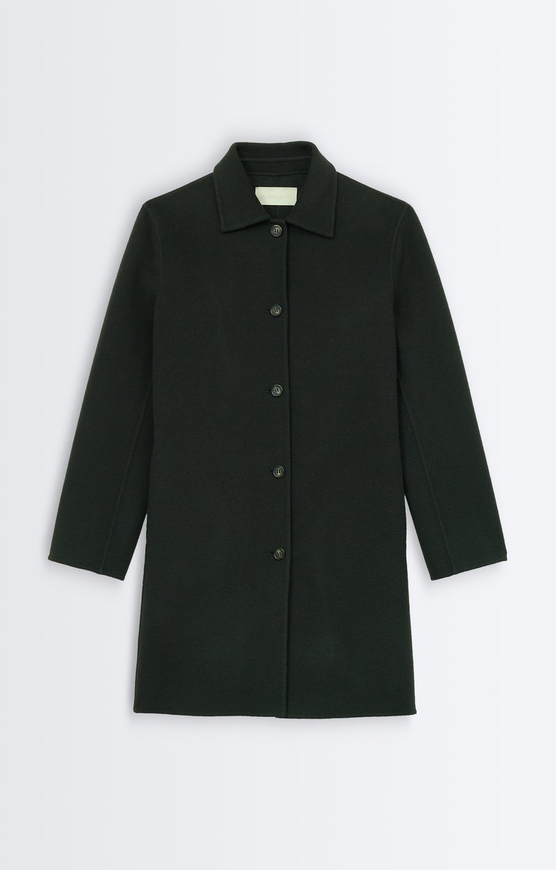Holden Coat Straight double-face wool coat, shirt collar DARK GREEN Vanessa Bruno