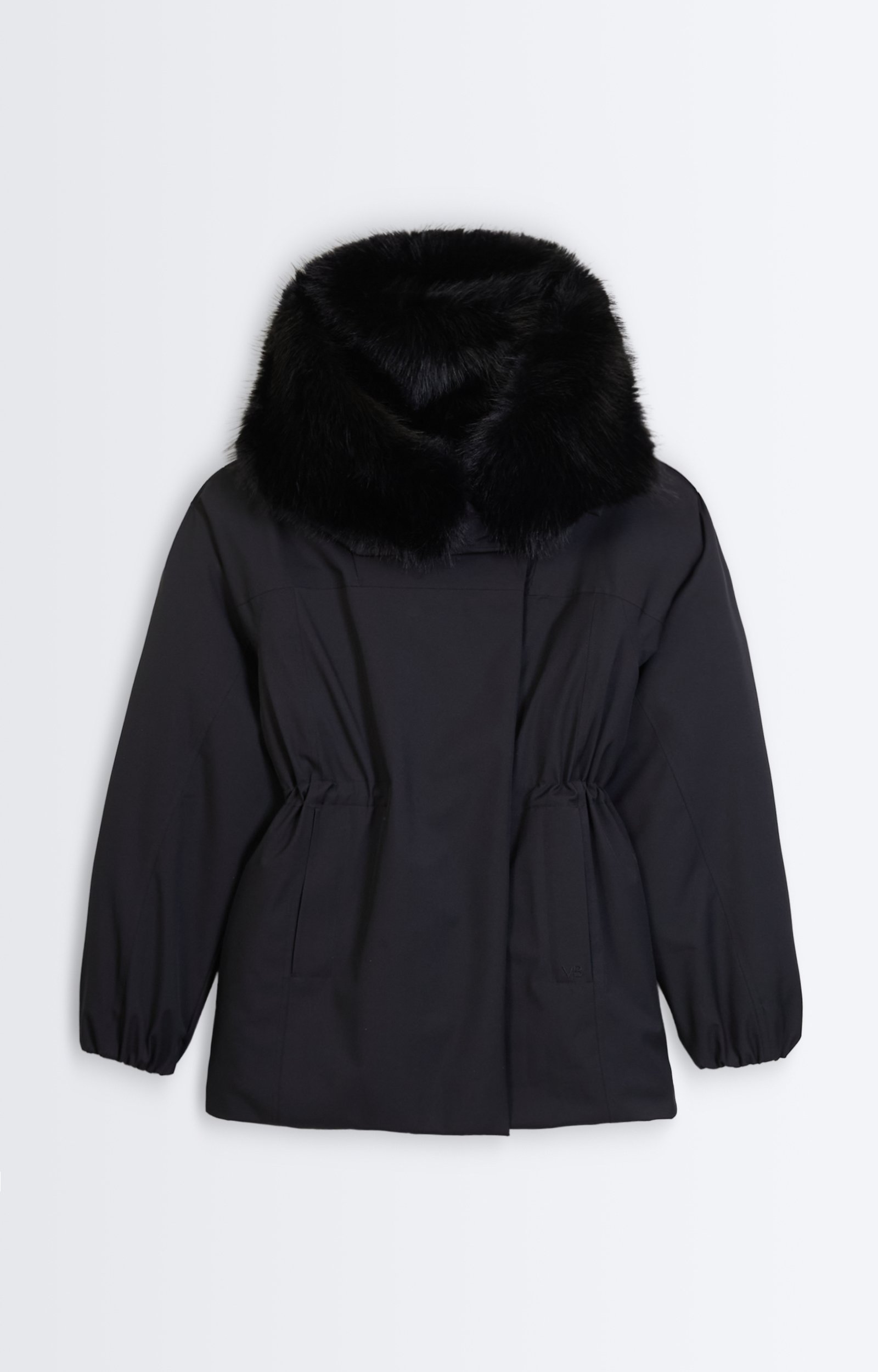 Jansk Padded Jacket Hooded padded jacket, faux fur trim Black Vanessa Bruno