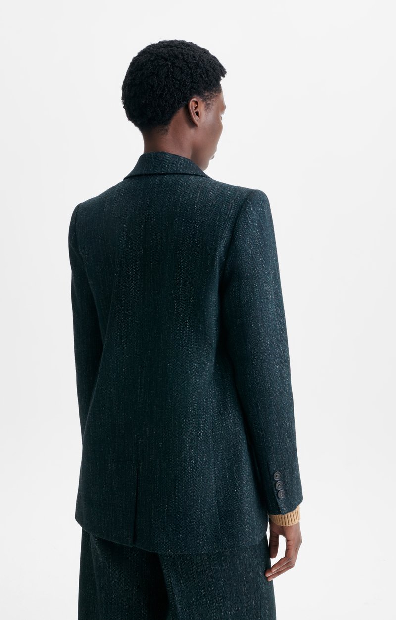 Hilia Jacket Herringbone wool tailored jacket DARK GREEN Vanessa Bruno