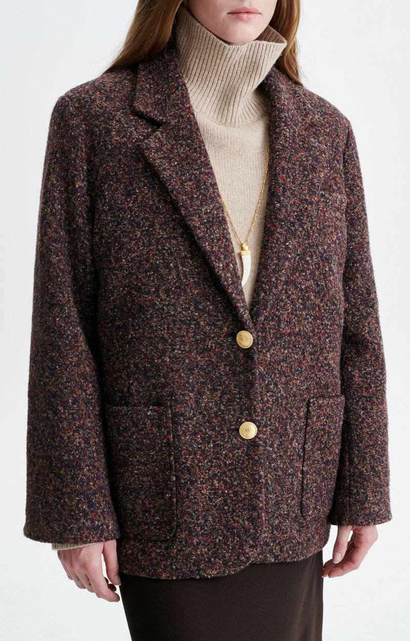 Heo Jacket Boucl&eacute; tailored jacket Multico / Red Vanessa Bruno