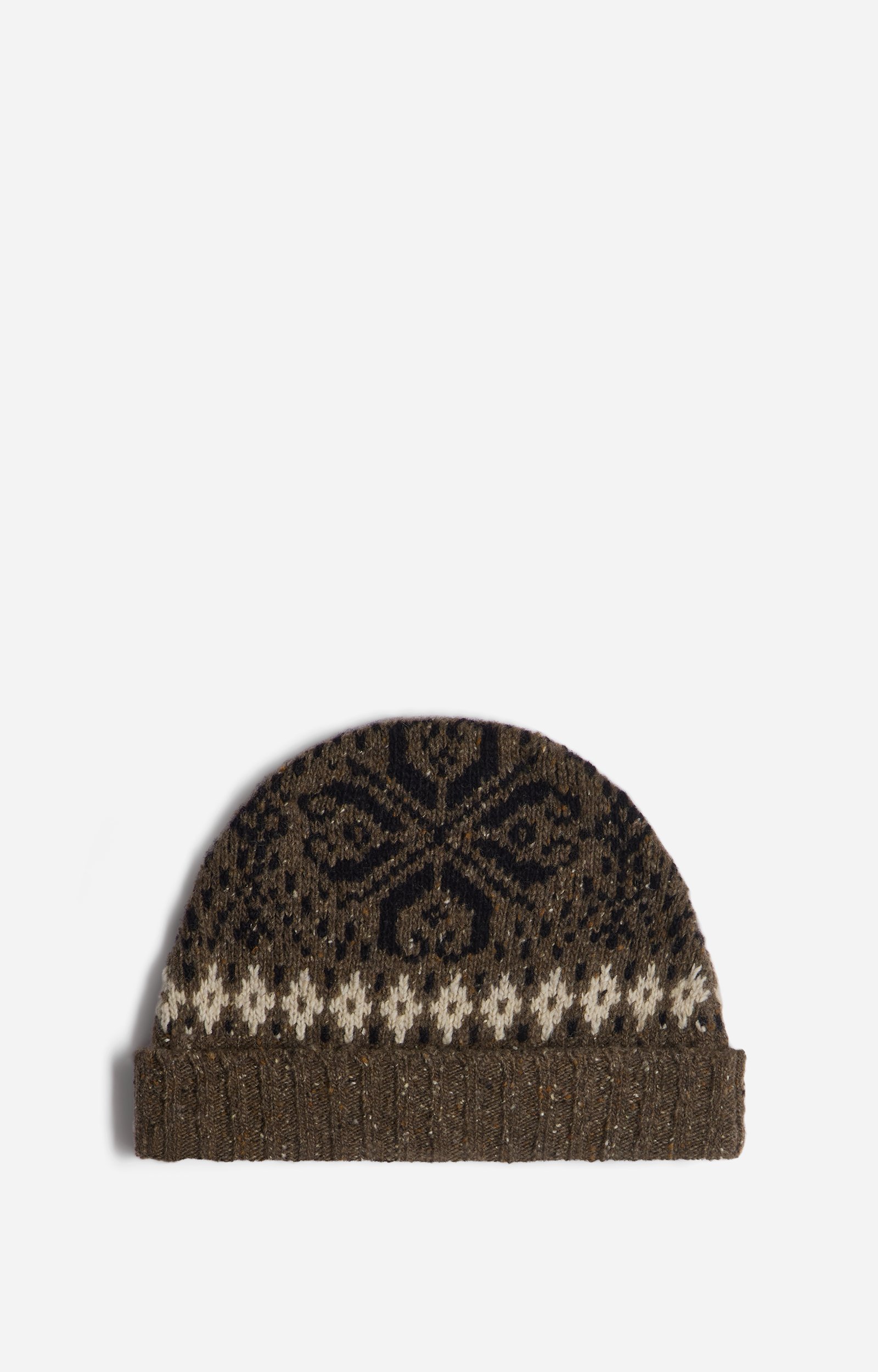 Hugues Beanie, Wool jacquard knit beanie