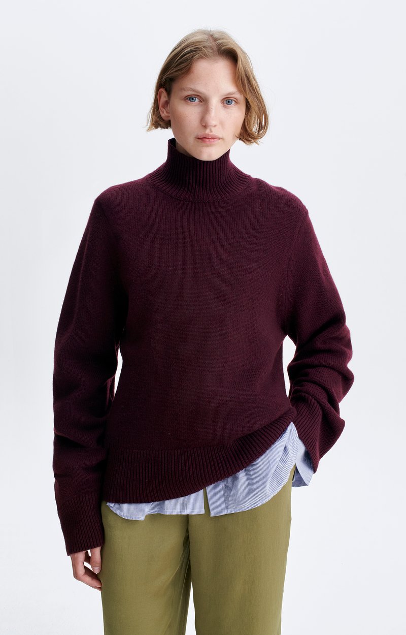 Henzo Jumper Merino-yak roll-neck jumper BURGUNDY Vanessa Bruno