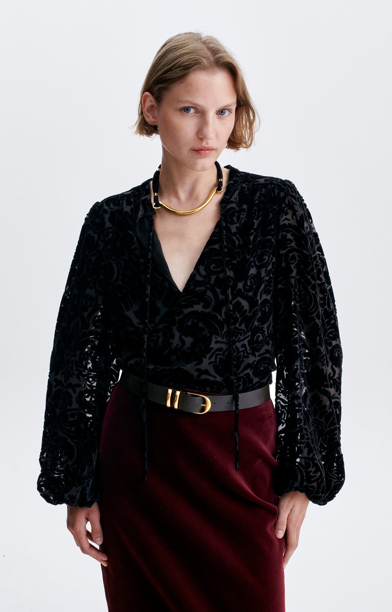 Halimi Blouse, Burnout-velvet blouse
