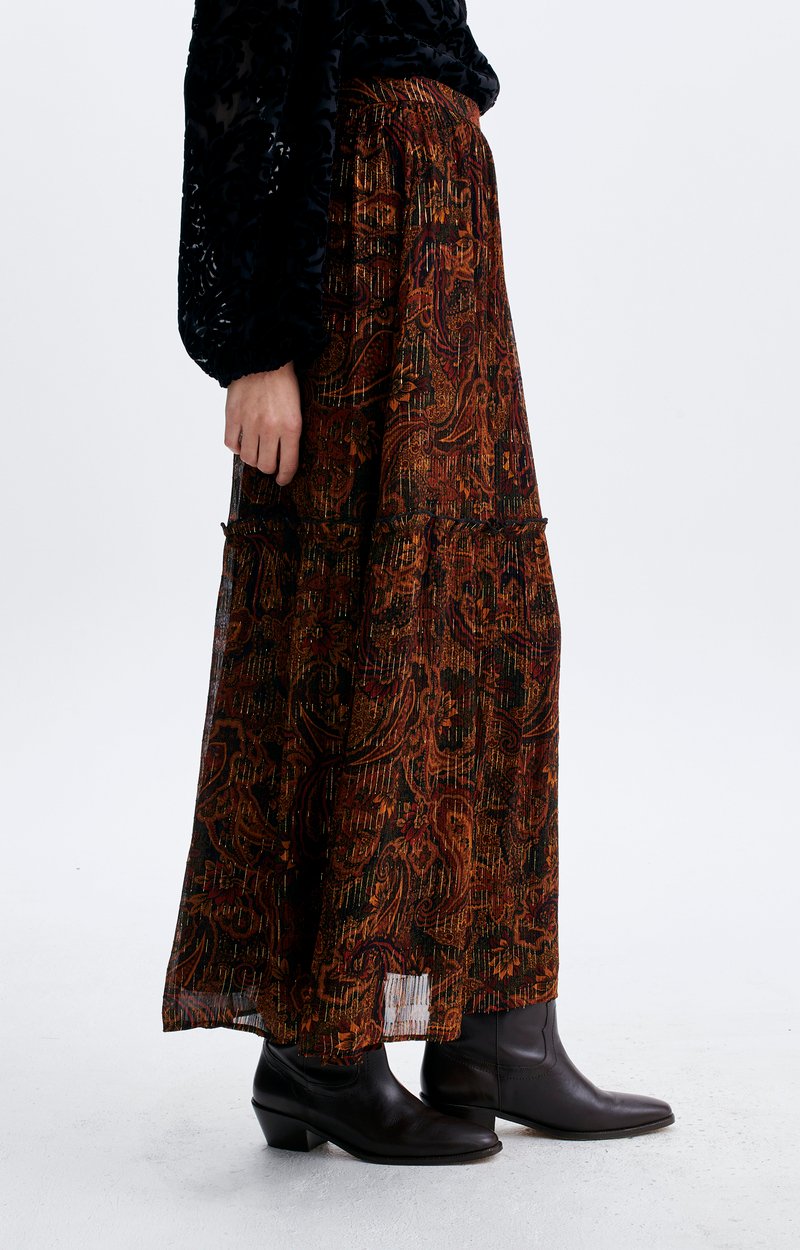 Hindi Skirt Long paisley-print skirt Light Spice Vanessa Bruno