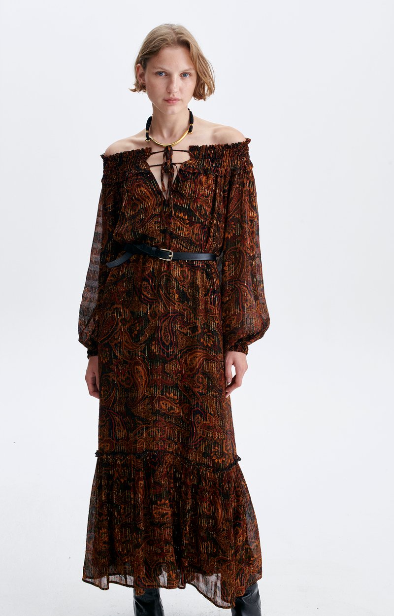 Helvira Dress Long paisley-print dress Light Spice Vanessa Bruno